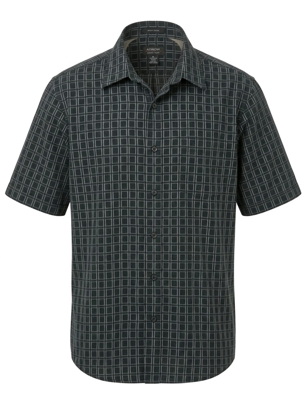 SYNrGY Black and White Checkered Short Sleeve Shirt